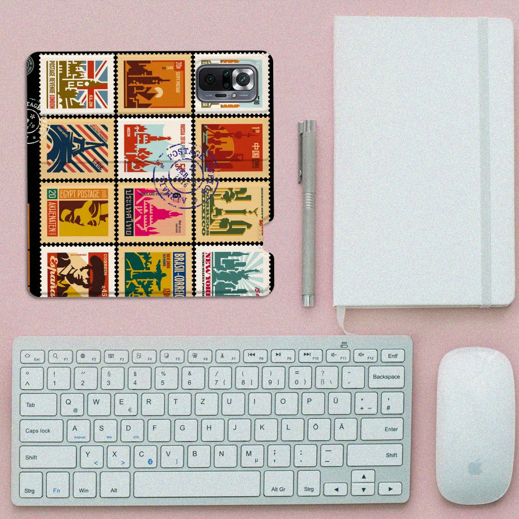 Xiaomi Redmi Note 10 Pro Book Cover Postzegels