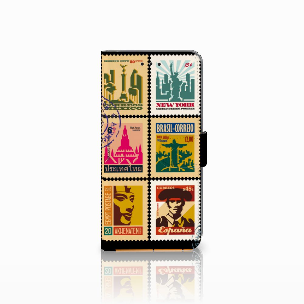 Samsung Galaxy A6 Plus 2018 Flip Cover Postzegels