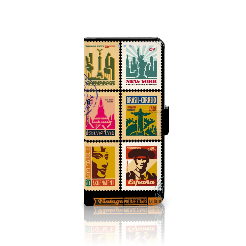 OPPO A73 5G Flip Cover Postzegels