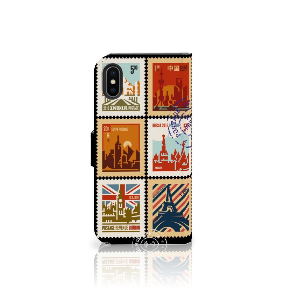 Apple iPhone X | Xs Flip Cover Postzegels