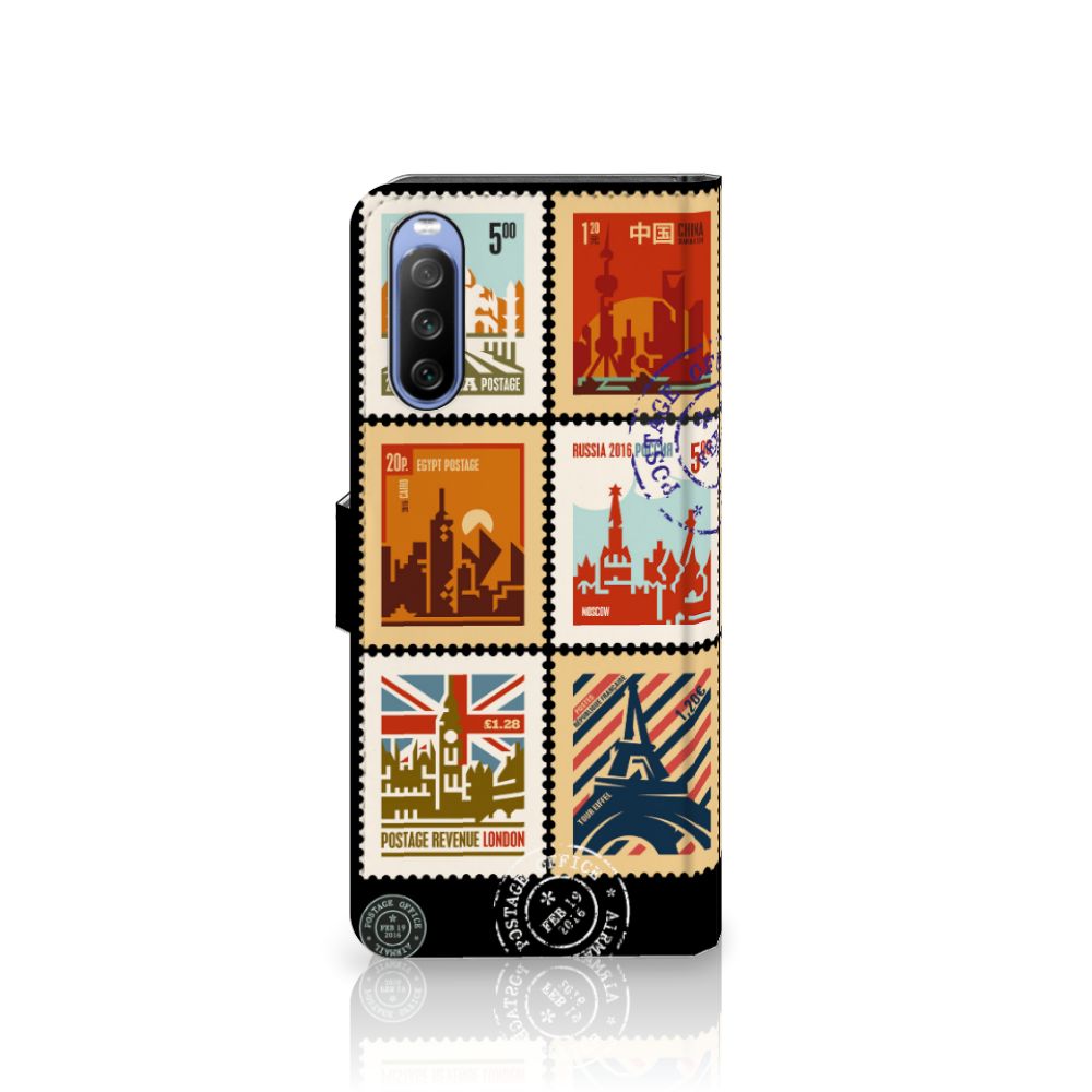 Sony Xperia 10 III Flip Cover Postzegels