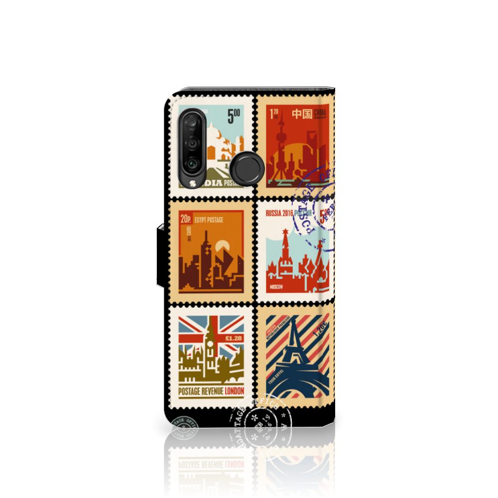 Huawei P30 Lite (2020) Flip Cover Postzegels