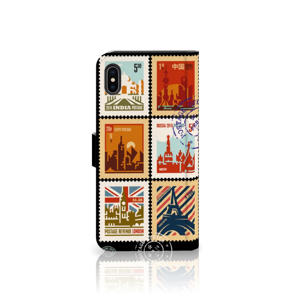 Apple iPhone Xs Max Flip Cover Postzegels