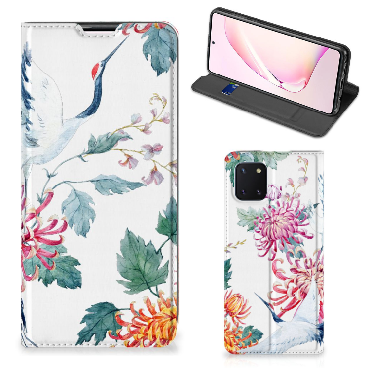 Samsung Galaxy Note 10 Lite Hoesje maken Bird Flowers