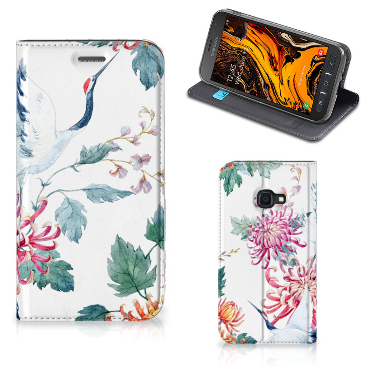 Samsung Galaxy Xcover 4s Hoesje maken Bird Flowers