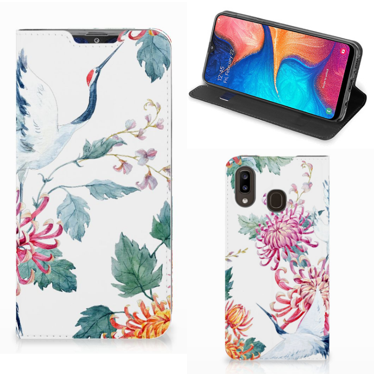 Samsung Galaxy A30 Hoesje maken Bird Flowers