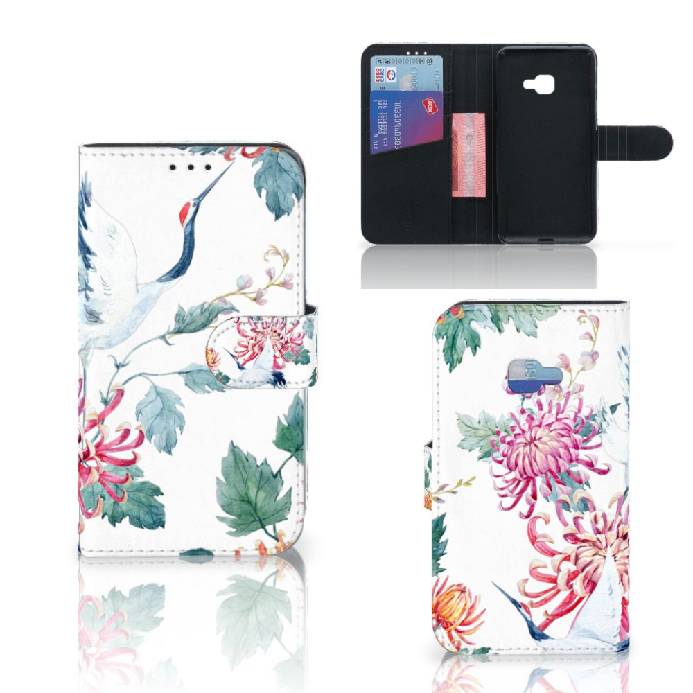 Samsung Galaxy Xcover 4 | Xcover 4s Telefoonhoesje met Pasjes Bird Flowers