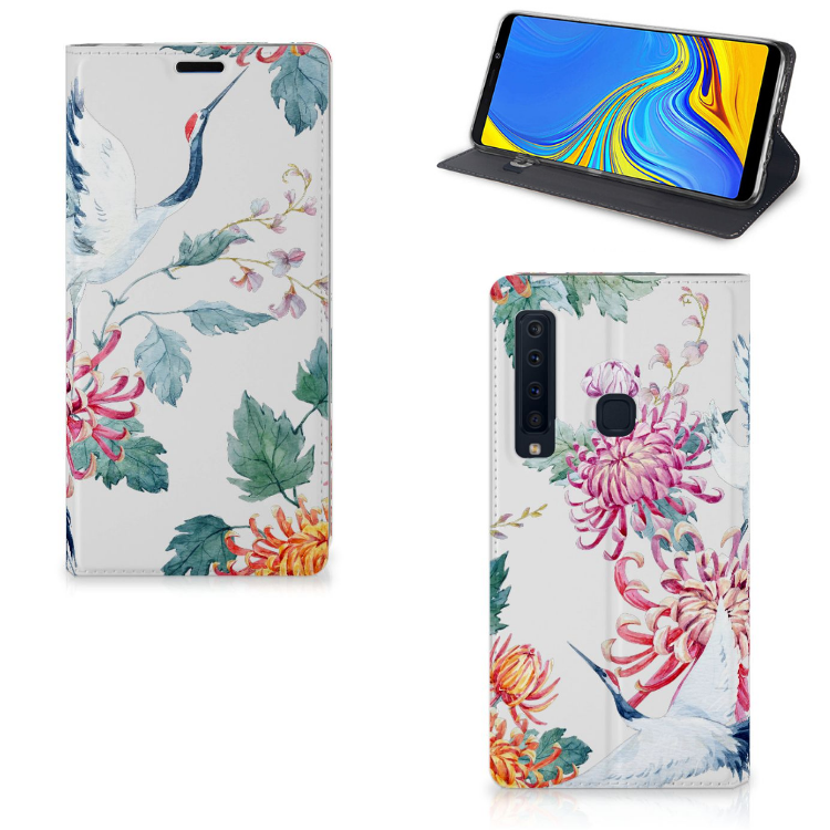Samsung Galaxy A9 (2018) Hoesje maken Bird Flowers