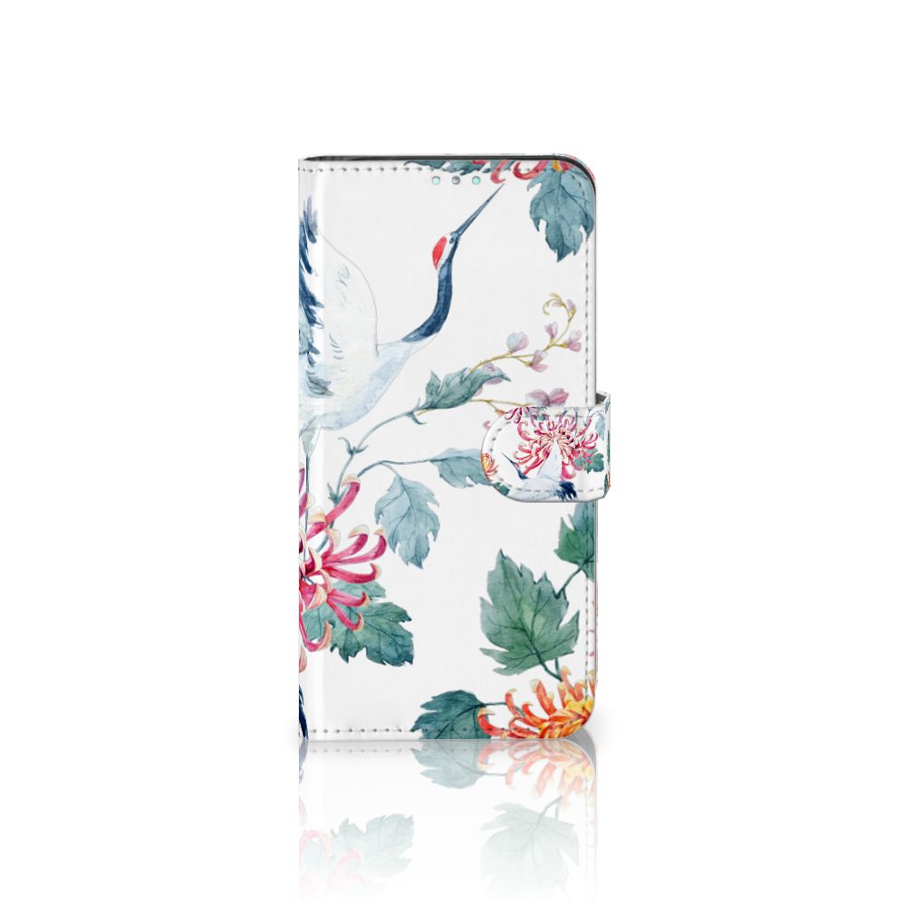 Samsung Galaxy A41 Telefoonhoesje met Pasjes Bird Flowers