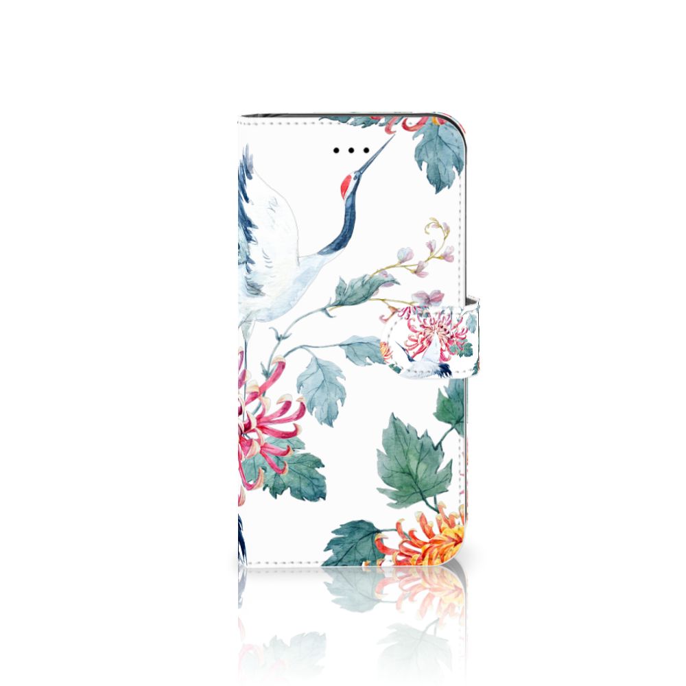 Apple iPhone 7 Plus | 8 Plus Telefoonhoesje met Pasjes Bird Flowers