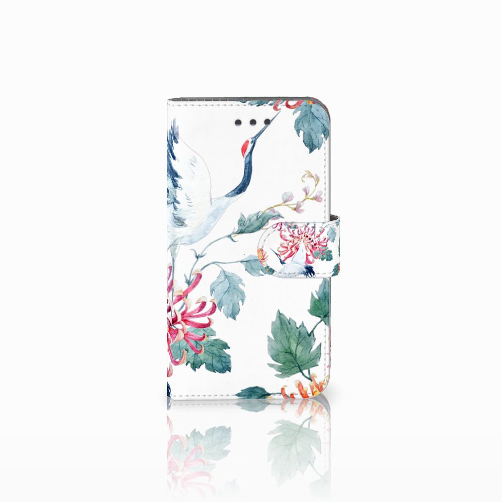 Samsung Galaxy Xcover 3 | Xcover 3 VE Telefoonhoesje met Pasjes Bird Flowers
