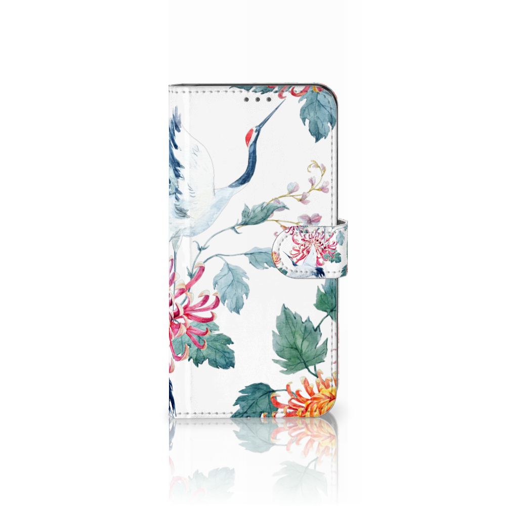 Samsung Galaxy A22 4G | M22 Telefoonhoesje met Pasjes Bird Flowers