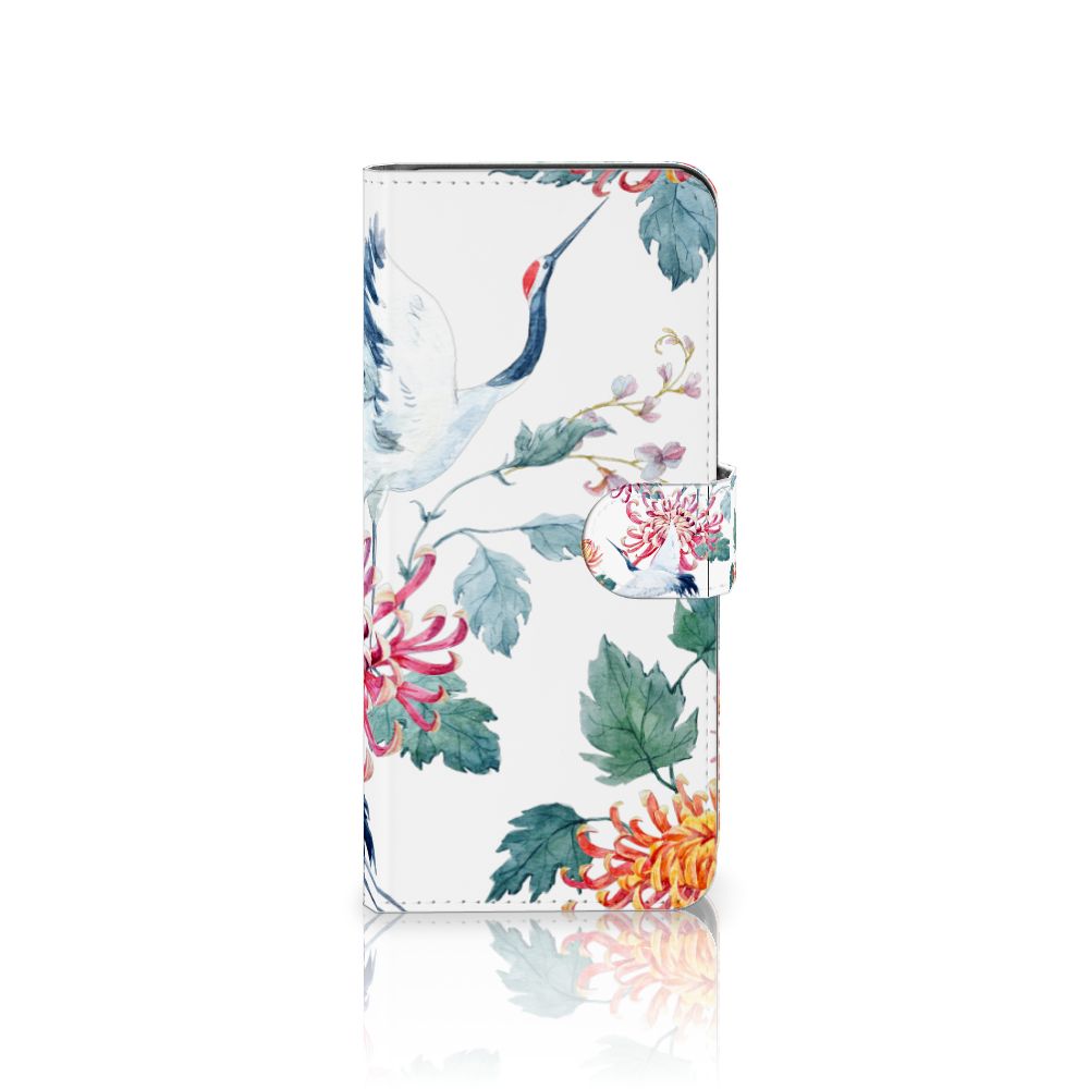 Samsung Galaxy A53 Telefoonhoesje met Pasjes Bird Flowers