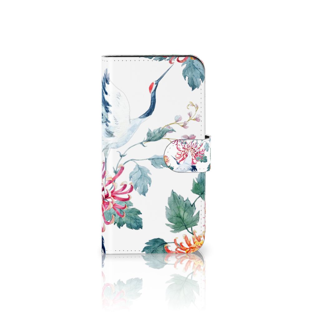 iPhone 15 Telefoonhoesje met Pasjes Bird Flowers