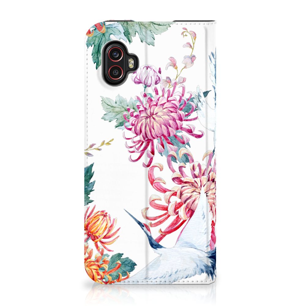 Samsung Galaxy Xcover 6 Pro Hoesje maken Bird Flowers