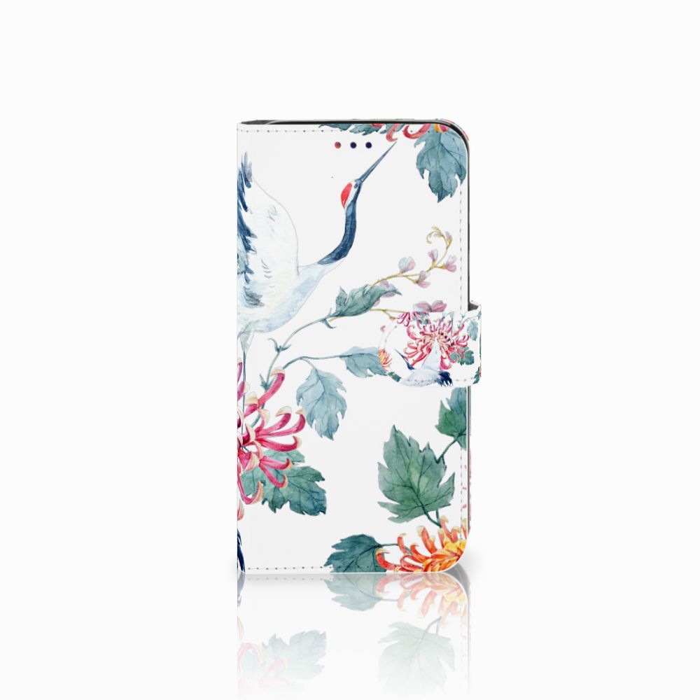 Samsung Galaxy A10 Telefoonhoesje met Pasjes Bird Flowers