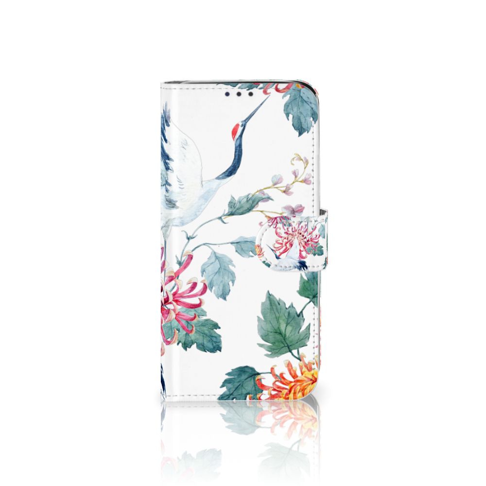 Samsung Galaxy A20e Telefoonhoesje met Pasjes Bird Flowers