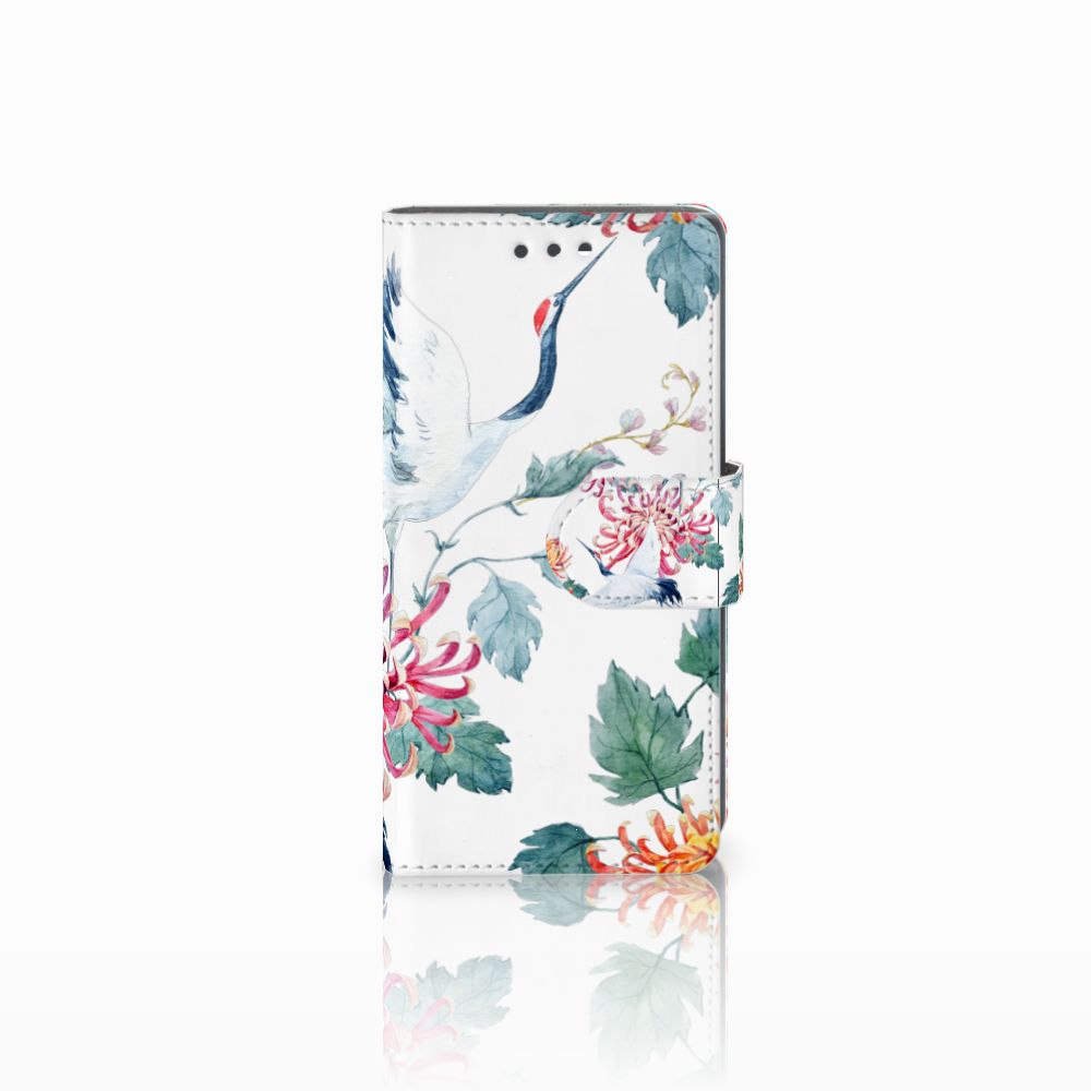 Sony Xperia X Compact Telefoonhoesje met Pasjes Bird Flowers