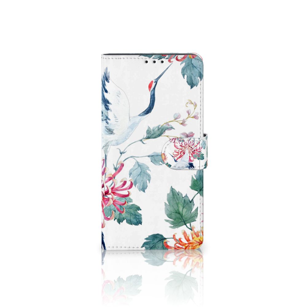 Xiaomi Mi Note 10 Pro Telefoonhoesje met Pasjes Bird Flowers