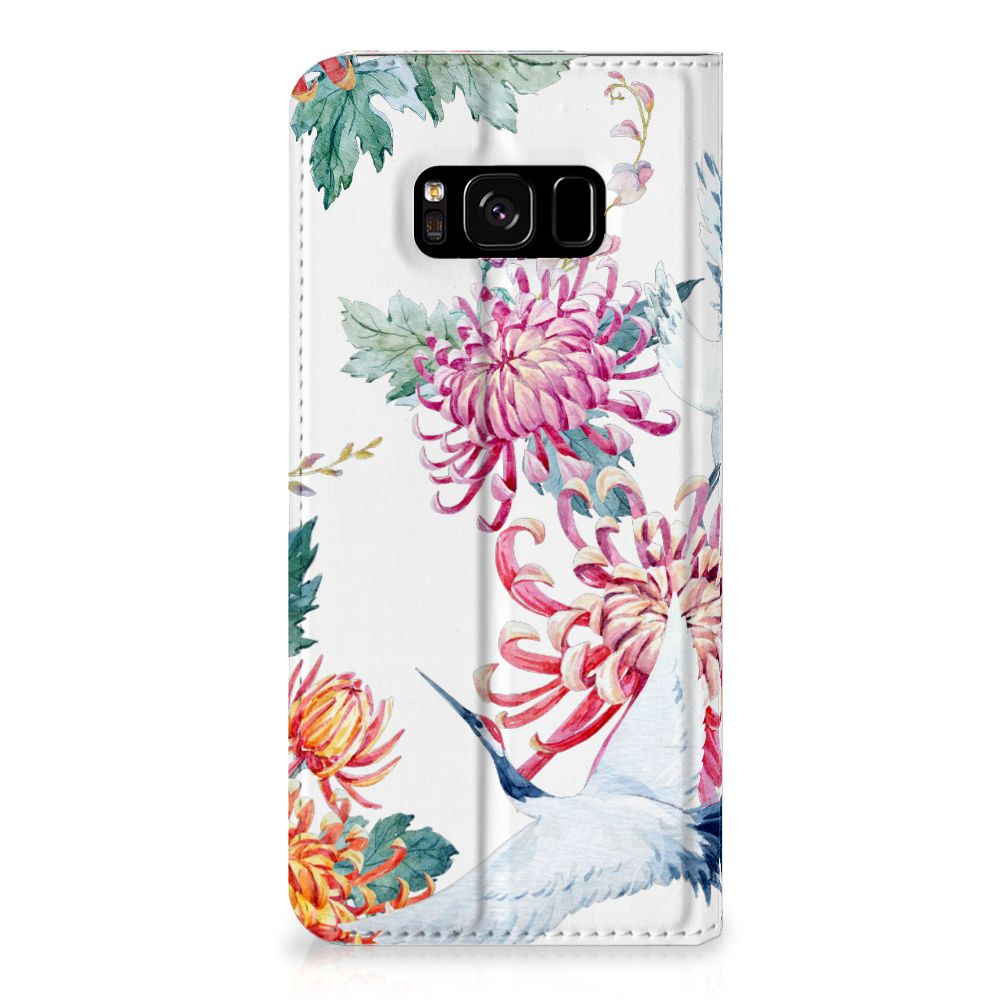 Samsung Galaxy S8 Hoesje maken Bird Flowers