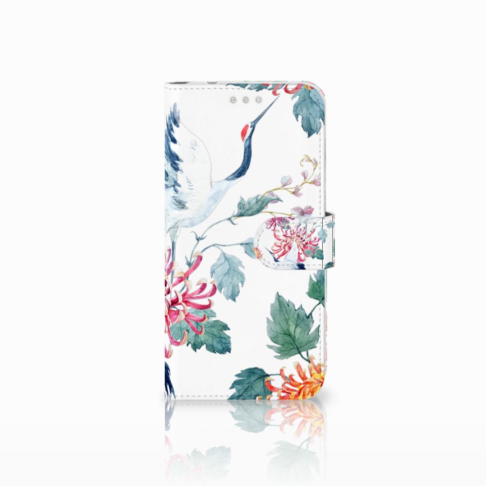 Huawei P20 Pro Telefoonhoesje met Pasjes Bird Flowers
