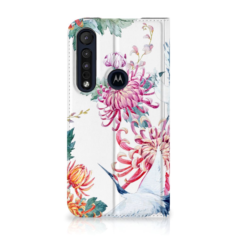 Motorola G8 Plus Hoesje maken Bird Flowers