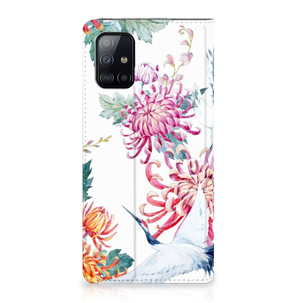 Samsung Galaxy A71 Hoesje maken Bird Flowers