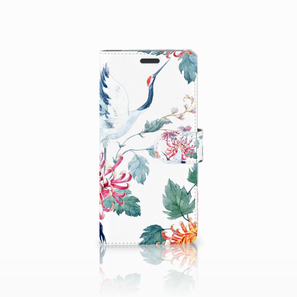 Samsung Galaxy S8 Plus Telefoonhoesje met Pasjes Bird Flowers