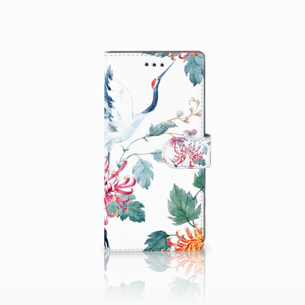 Samsung Galaxy Note 8 Telefoonhoesje met Pasjes Bird Flowers