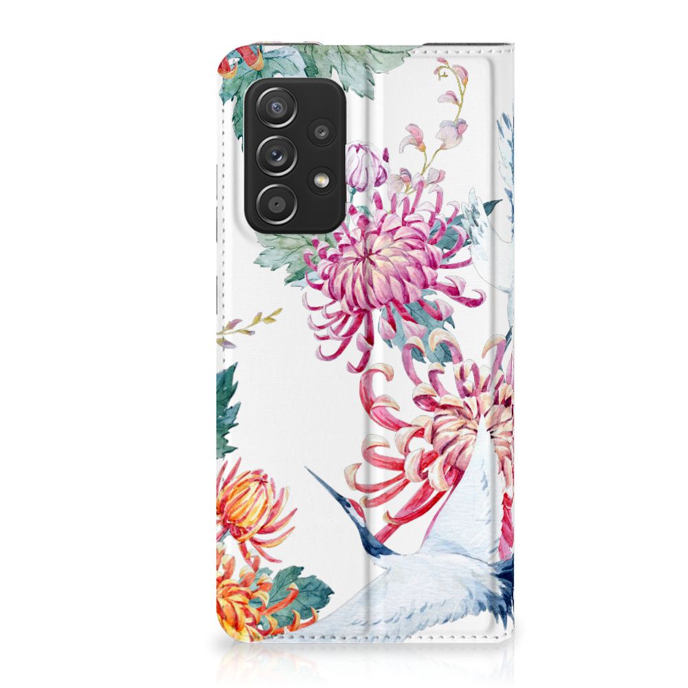 Samsung Galaxy A52 Hoesje maken Bird Flowers