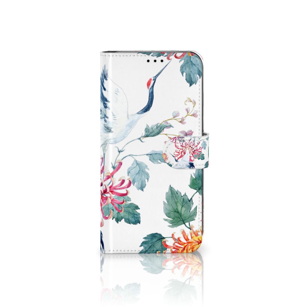 Apple iPhone Xs Max Telefoonhoesje met Pasjes Bird Flowers