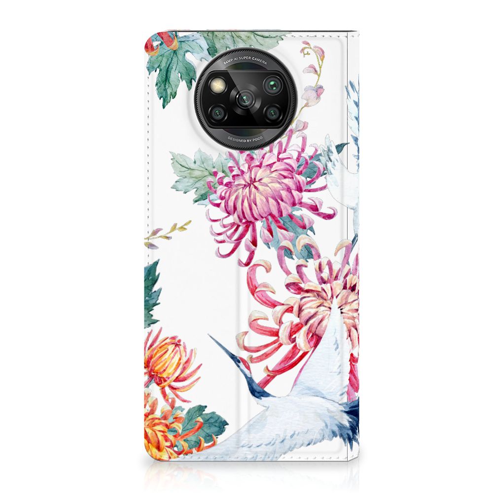 Xiaomi Poco X3 Pro | Poco X3 Hoesje maken Bird Flowers