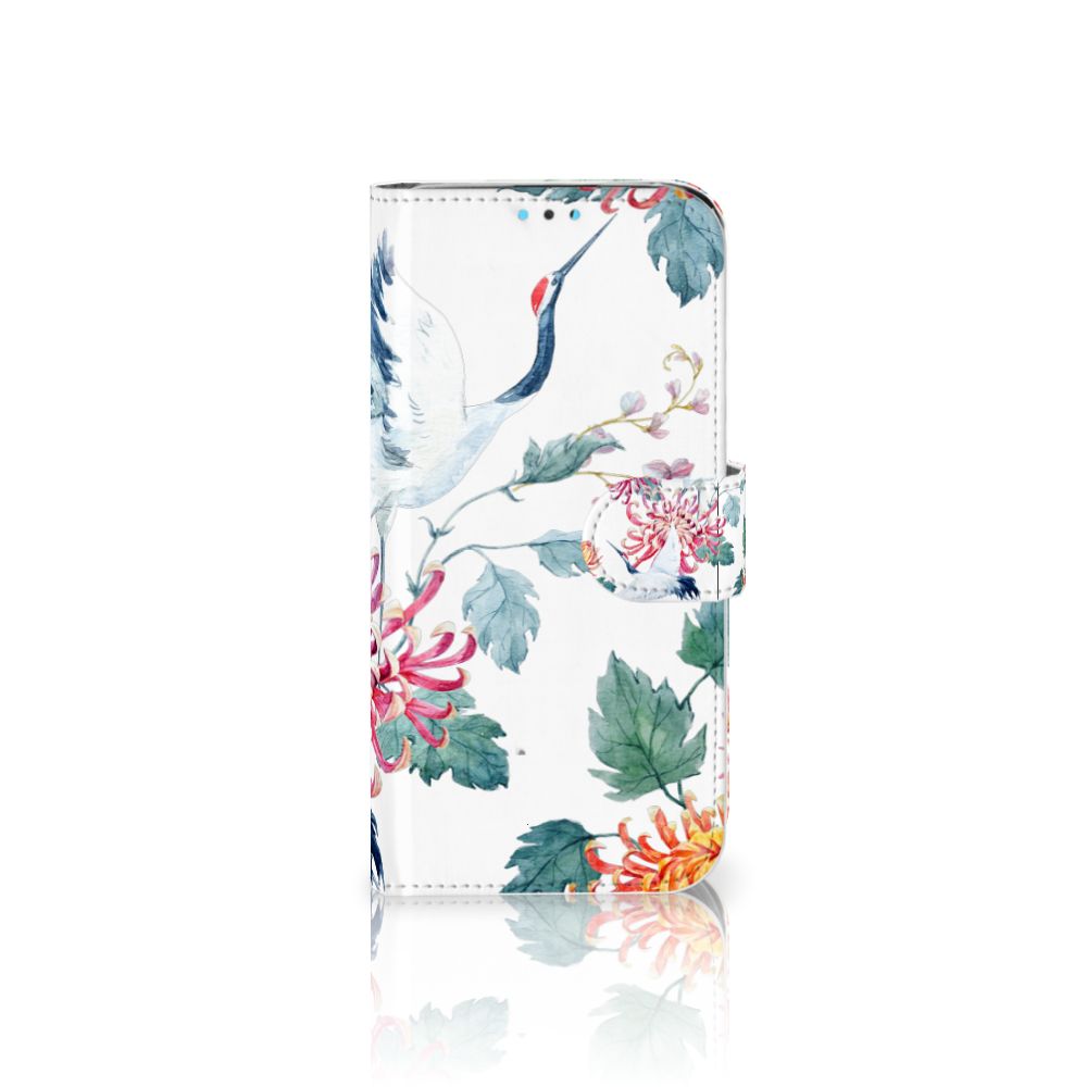 Huawei Y5 (2019) Telefoonhoesje met Pasjes Bird Flowers