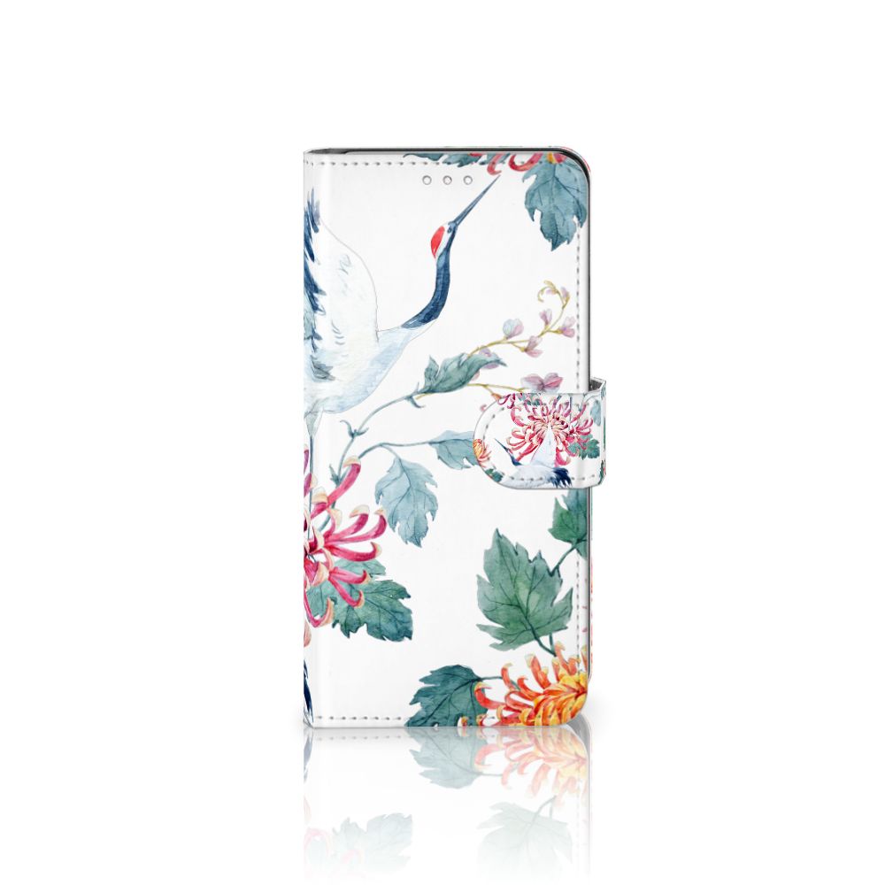 Samsung Galaxy S21 Telefoonhoesje met Pasjes Bird Flowers