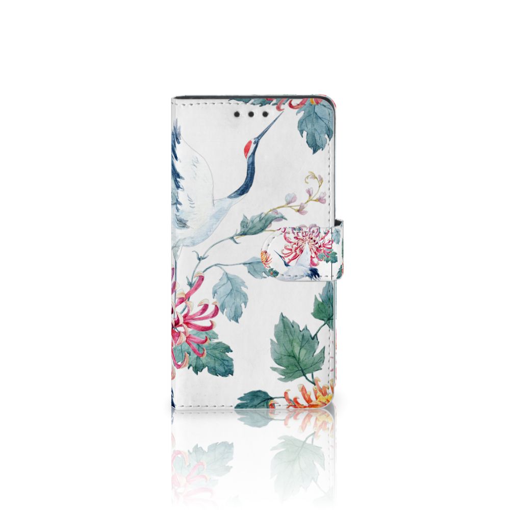 Sony Xperia Z3 Telefoonhoesje met Pasjes Bird Flowers