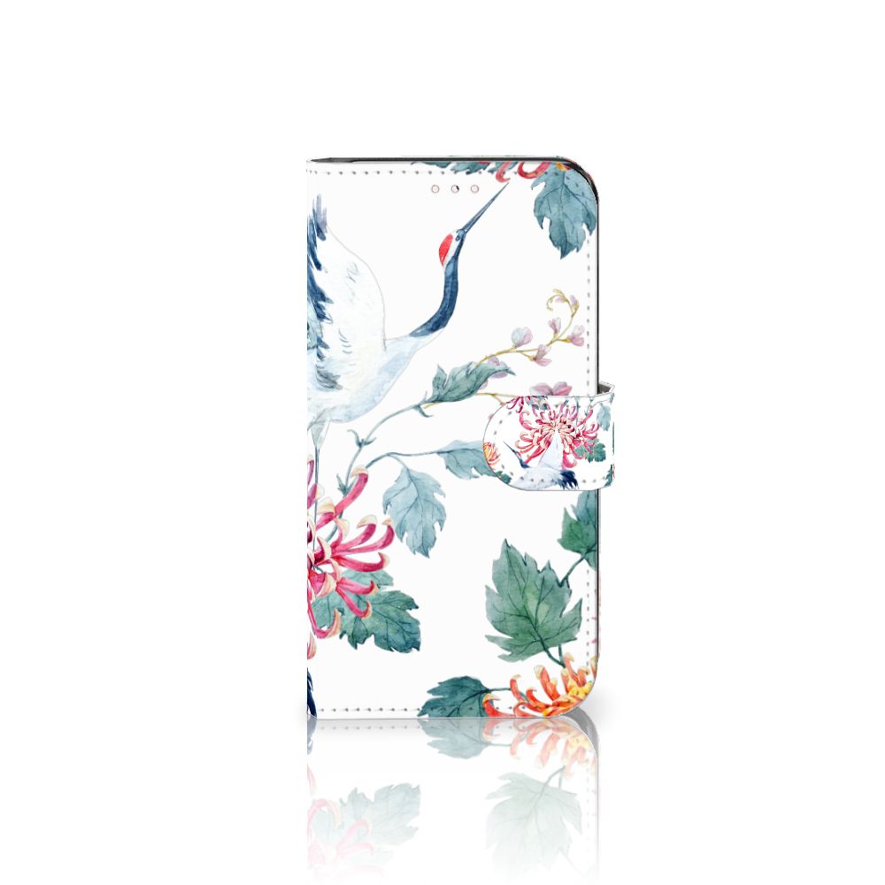 Samsung Galaxy S23 Telefoonhoesje met Pasjes Bird Flowers