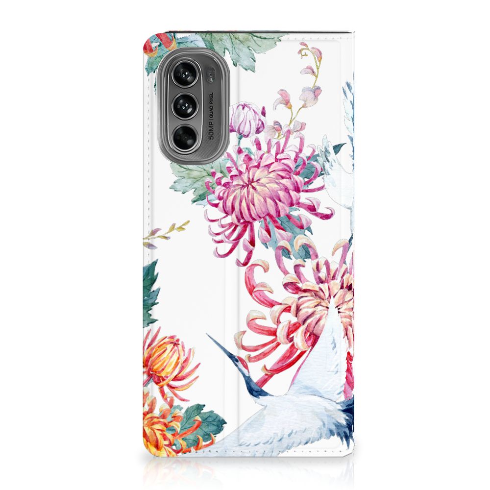 Motorola Moto G62 5G Hoesje maken Bird Flowers
