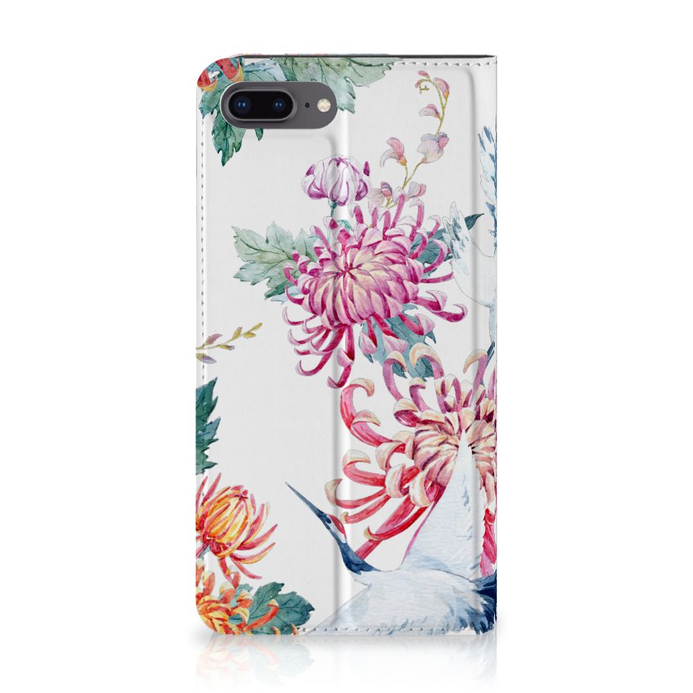Apple iPhone 7 Plus | 8 Plus Hoesje maken Bird Flowers