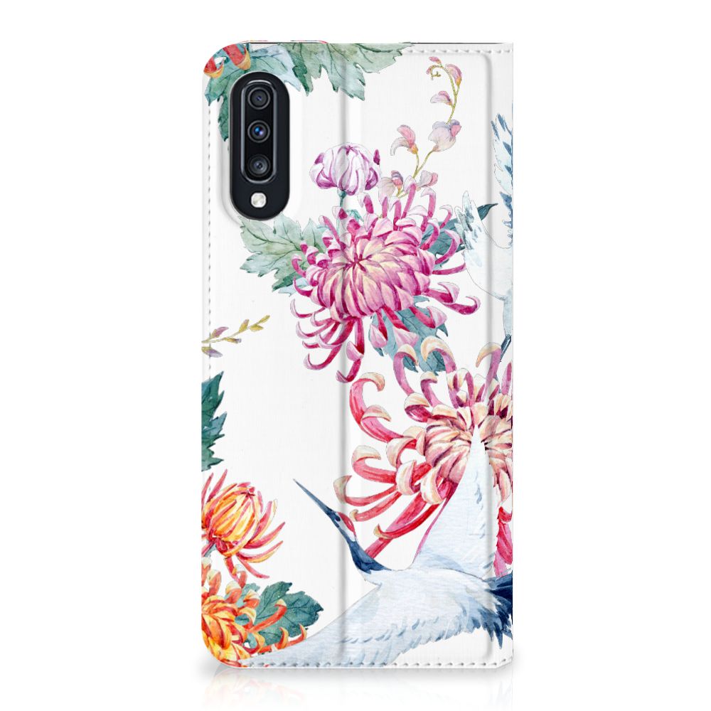 Samsung Galaxy A70 Hoesje maken Bird Flowers