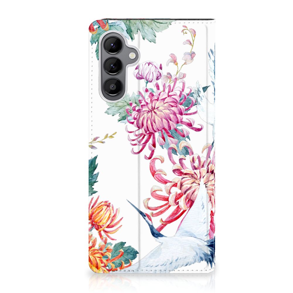 Samsung Galaxy A34 Hoesje maken Bird Flowers