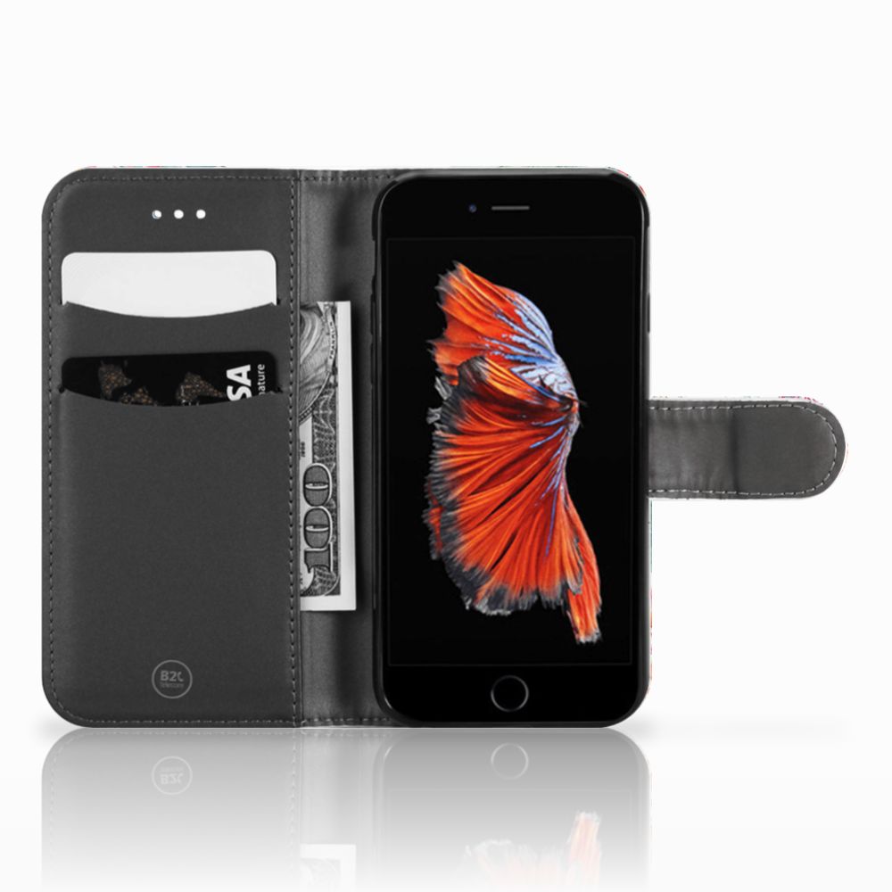 Apple iPhone 6 | 6s Telefoonhoesje met Pasjes Bird Flowers