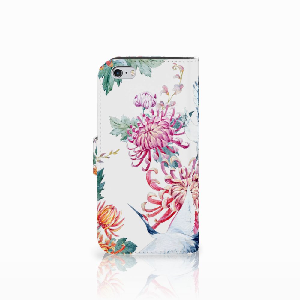 Apple iPhone 6 | 6s Telefoonhoesje met Pasjes Bird Flowers