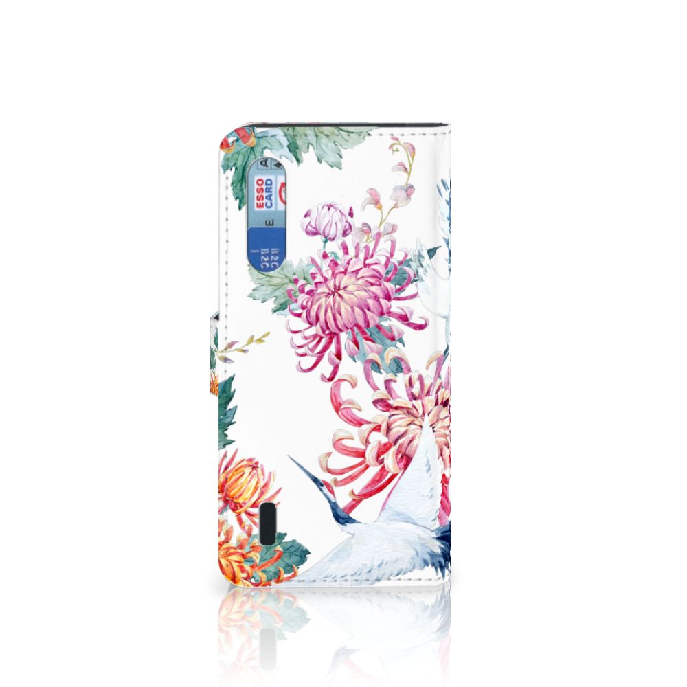 Xiaomi Mi 9 Lite Telefoonhoesje met Pasjes Bird Flowers