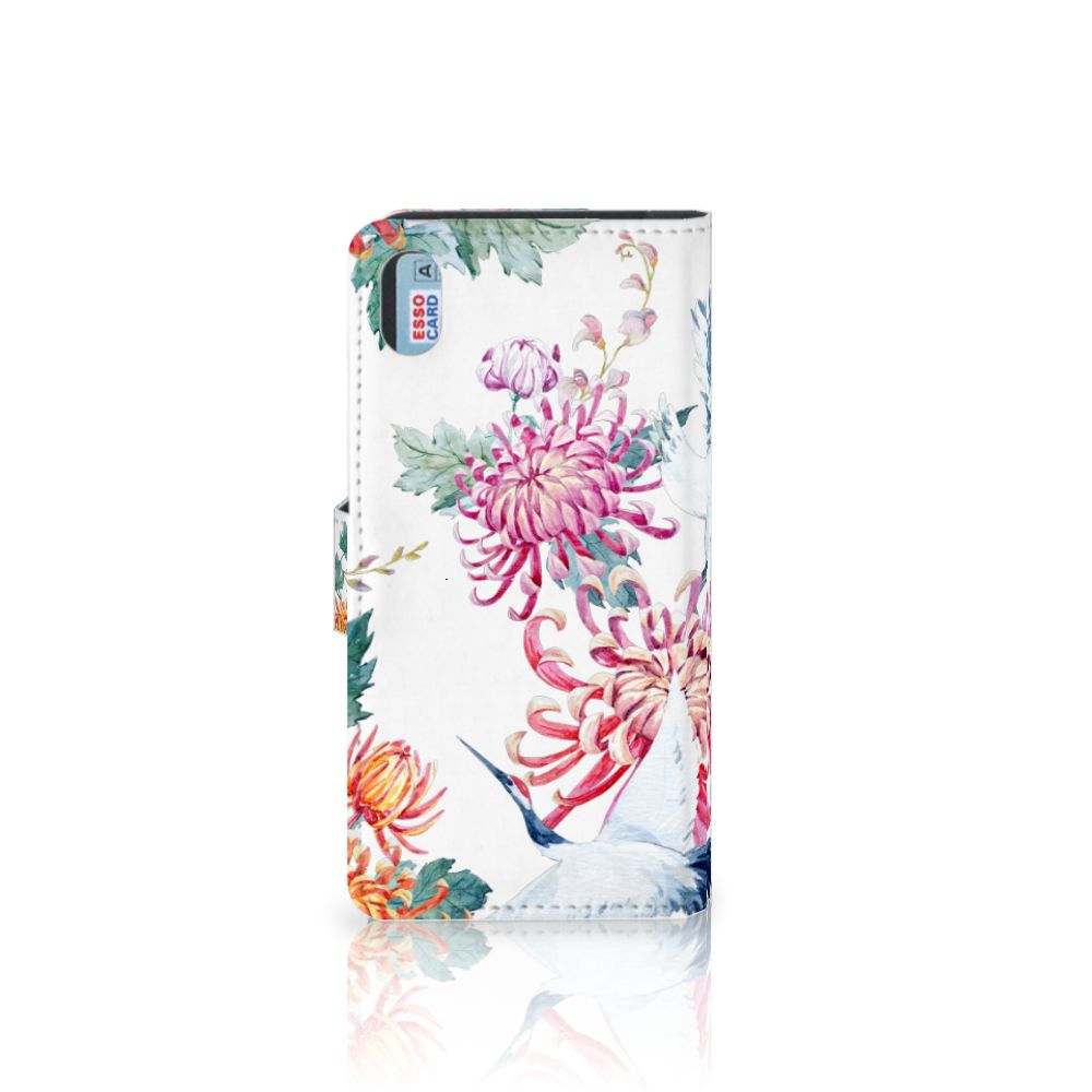 Xiaomi Redmi 7A Telefoonhoesje met Pasjes Bird Flowers