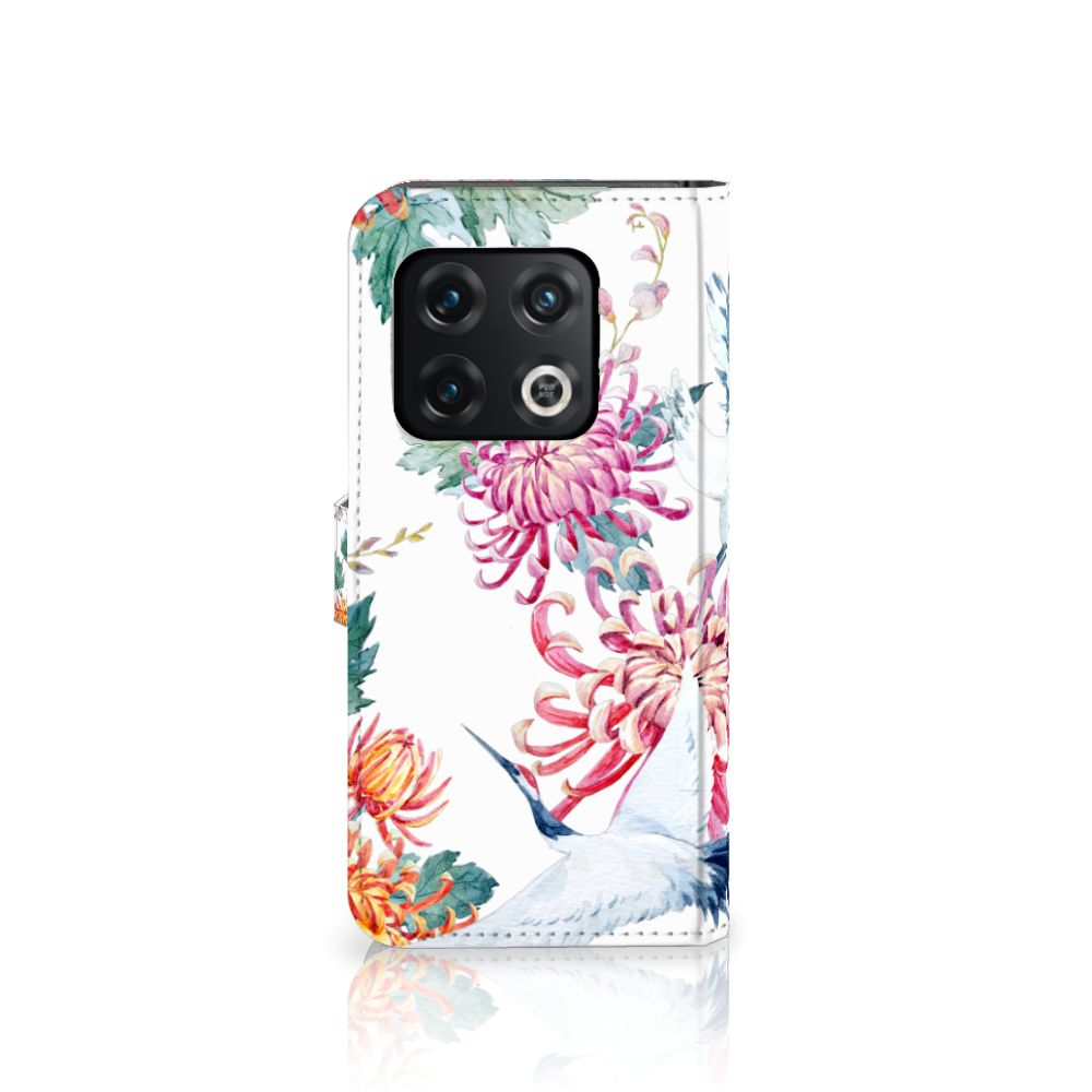 OnePlus 10 Pro Telefoonhoesje met Pasjes Bird Flowers