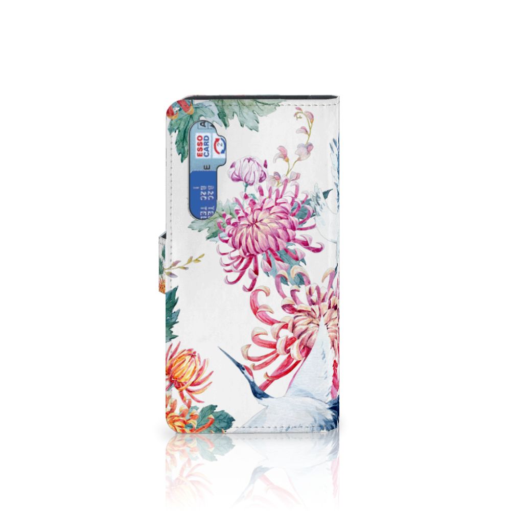 Xiaomi Mi Note 10 Lite Telefoonhoesje met Pasjes Bird Flowers