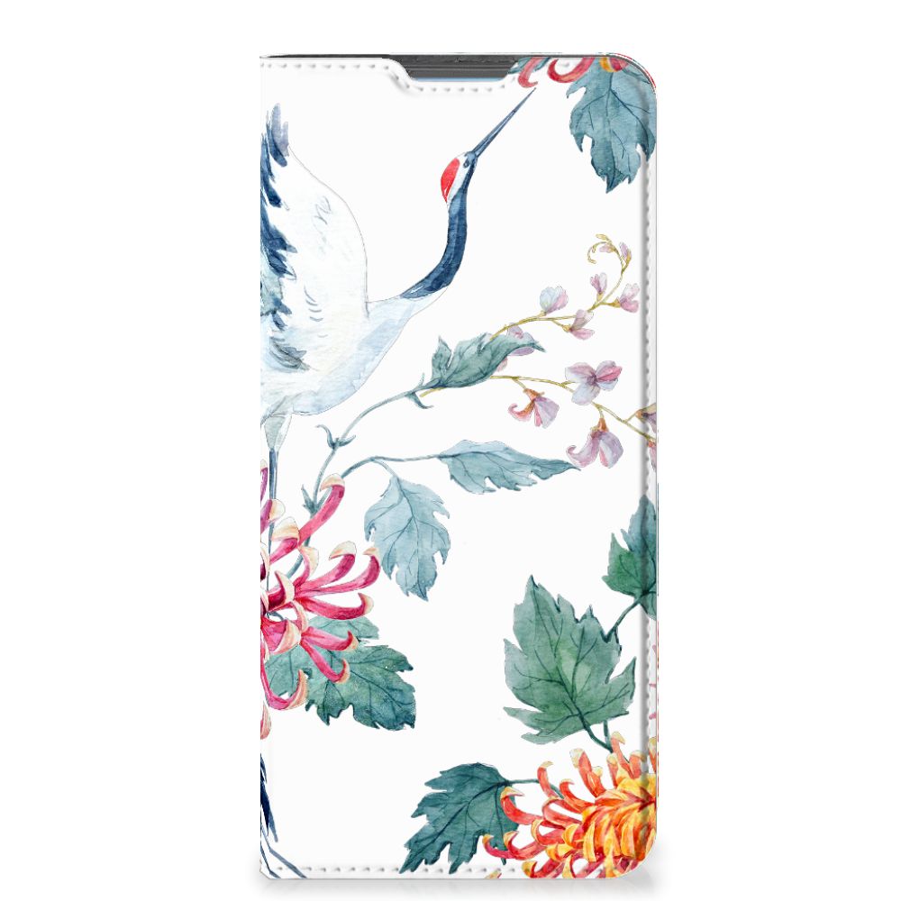 Motorola Moto E32 | Moto E32s Hoesje maken Bird Flowers