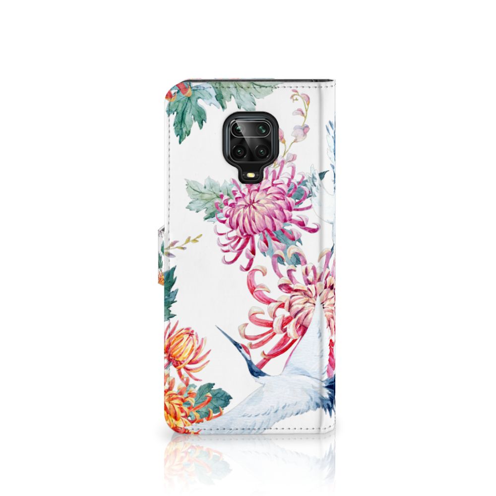 Xiaomi Redmi Note 9 Pro | Note 9S Telefoonhoesje met Pasjes Bird Flowers