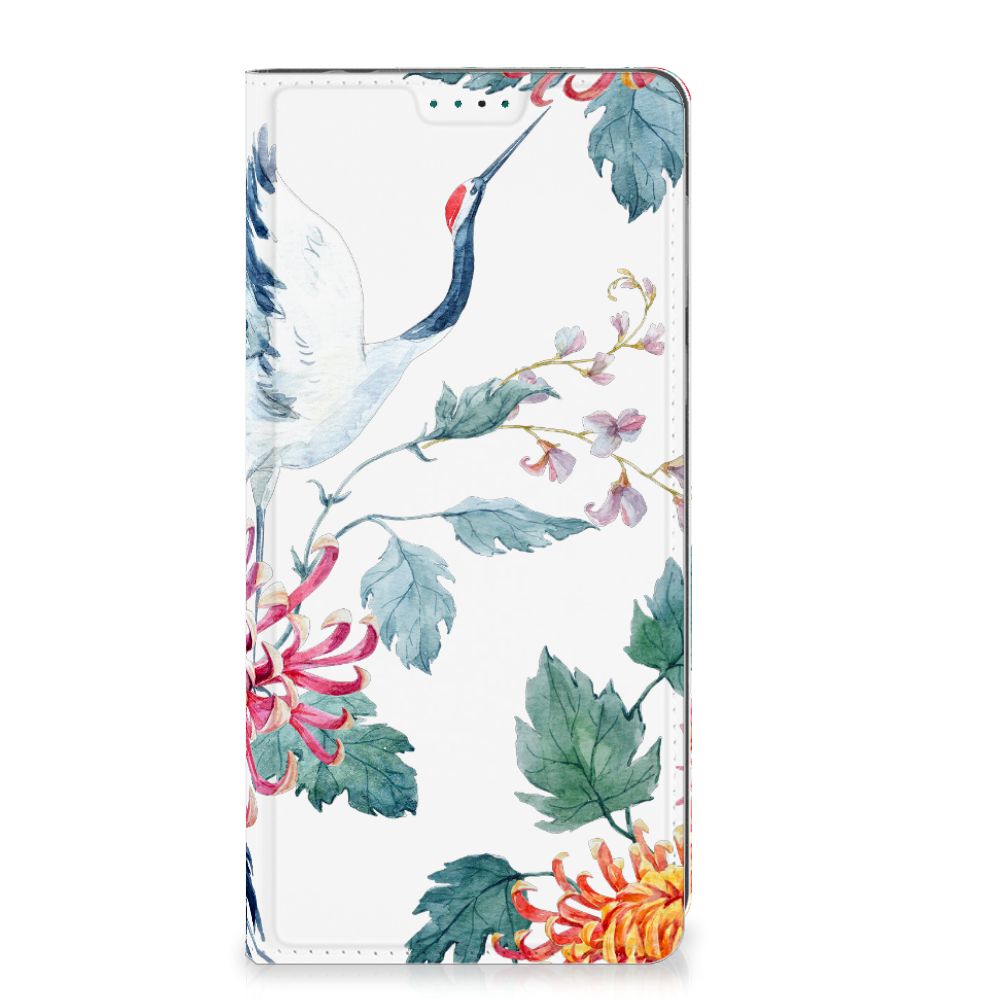 Motorola Moto E13 4G Hoesje maken Bird Flowers