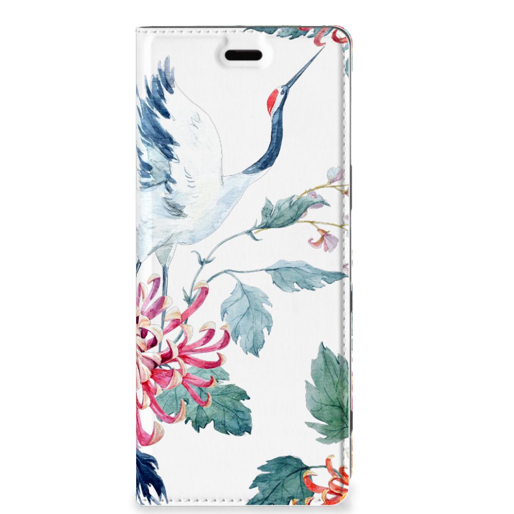 Sony Xperia 5 Hoesje maken Bird Flowers